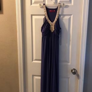 Full length Elle purple gown